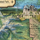 ROCKY MOUNTAIN NATIONAL park map, rocky mountain national park poster, rocky mountains, national park poster, national park map, rockies map
