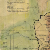 120 Wyoming Teton National Park 11x14" Hand painted map,Historical Map,map art,antique map,old print map,Missoula,Montana By Lisa Middleton