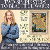 Great River Arts Glacier Hiking Digitally Painted Historic Map Reproduction Artwork Wall Art Print Vintage