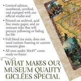 Great River Arts Glacier Hiking Digitally Painted Historic Map Reproduction Artwork Wall Art Print Vintage