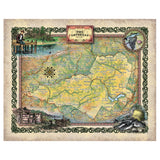 Great River Arts Catskill Mountains Historic Map Reproduction Artwork Wall Art Print Vintage