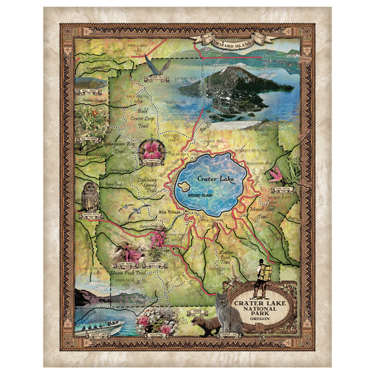 Mount Rainier National Park map, vintage maps, national park, rustic decor, cartography gift, travel gift, Hiker gifts, seattle gift,