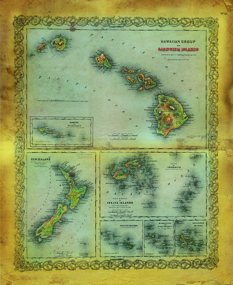Hawaii, New Zealand, and the Sandwich Islands