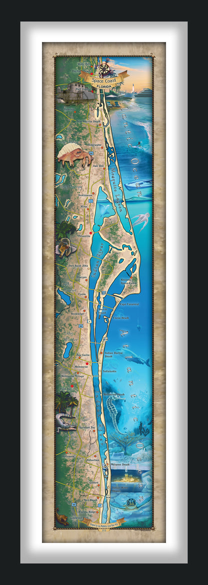 6-Map Florida Keys and Atlantic Coasts Collection