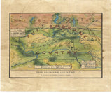 117 Spokane Country 11x14" UV resistant map print restored and painted by Lisa Middleton