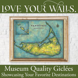 Nantucket Massachusetts Vintage Map Art Poster Print Vintage Style Inspirational Wall Art Poster For Home Decor Office Bedroom Canvas Classroom Decor & Great Travel Gift