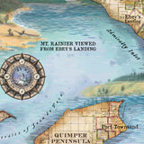 Washingn Seatte Coupeville Washington Including Whidby’s Island and Port Townsend Map Blanket Double Stitched Luxury Super Soft Blanket