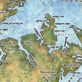 Great River Arts Crystal Coast North Carolina Map Sherpa Fleece Blanket Double Stitched Edges Cozy Luxury Fluffy Super Soft 430 GSM Polyester - Sherpa/ Silky/ Polar Fleece Throw Blanket