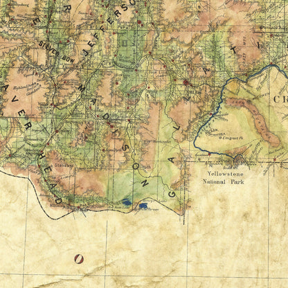 121 Texas,Gulf Of Mexico,Spanish 1906 Antique Map Prints,Hand Painted Map, Vintage Map Prints, Great River Arts,Print Maps by Lisa Middleton
