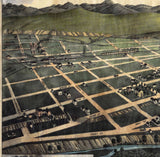 076 Missoula 1884 Montana 11 x 14" bitterroot map,Hand Painted Map,Historical Map,Vintage Map,Great River Art,Antique Map, By Lisa Middleton