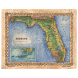 Great River Arts Historical Vintage Florida Colton Historic Map Reproduction Artwork Wall Art Print Vintage