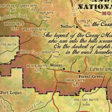 Lewis and Clark Crazy Mountains Antique Map Art Blanket Throw Soft Polar/ Silky/ Sherpa Fleece Warm Blanket For Bed Sofa Couch Gift & Travel