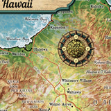 Oahu Hawaii Antique Map Art Blanket Throw Soft Polar/ Silky/ Sherpa Fleece Warm Blanket For Bed Sofa Chair Dorm Gift & Travel