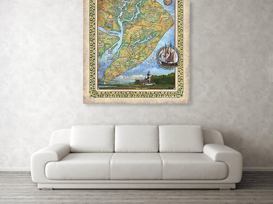 hilton head, South carolina gifts, island decor, atlantic ocean, harbour town lighthouse, charleston, Savannah, coastal decor south carolina