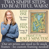 Great River Arts Spirit Lake and Lake Ookoboji Historic Map Reproduction Artwork Wall Art Print Vintage