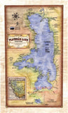 Flathead Lake,Montana Vintage map,Vintage map art,Montana vintage map,antique maps,map vintage,map art vintage,map antique,montana gift