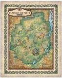 Adirondack State Park NY Historic Map Art Print Poster Vintage Artwork Wall Decor For Home Office Livingroom Classroom Lakehouse Decor Gift