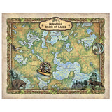 Minocqua Chain of Lakes Wisconsin Historic Map Art Print Poster Artwork Vintage Style Abstract Wall-Unframed Great Home Decor & Gift