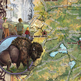 156, yellowstone, map yellowstone, yellowstone map, art yellowstone, yellowstone art, yellowstone national park, YNP poster, YNP art, YNP