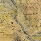 California, history art, Western Decor, Gold Rush, California Gifts, ranch art decor, historical california map, western decor, western art