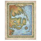 Great River Arts Outer Banks New No Illustrations Historic Map Reproduction Artwork Wall Art Print Vintage