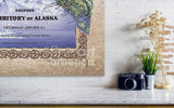 Alaska map, alaska art, alaska wall art, old world decor, map art, alaska gifts, alaska poster, alaska map print, vintage map, adventure art