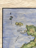 95 Japan:Okinawa Japan Map Old Map Prints,Antique Map,Print Map,Historical Map,Painted Map,Arts,Great River Arts,Vintage Map By Lisa Middlet