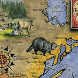 Lake Superior Historic Antique Map Art Print Poster Vintage Artwork Wall Art Decor For Home Office Livingroom Classroom Lakehouse Any Room Decor & Great Gift