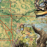 The Lake of Washington County and Vicinity Wisconsin Map Art Print Poster Artwork Vintage Abstract Wall-Unframed Great Home Decor & Gift