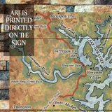 Lake Hiwassee Historic Map Art Blanket Throw Soft Polar/Silky/Sherpa Fleece Vintage Warm Blanket For Bed Sofa Couch Gift & Winter Travel