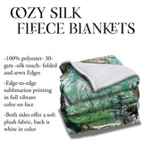 Big Mountain Ski Runs Whitefish Montana Map Blanket Double Stitched Edges Luxury Fluffy Super Soft 430 GSM Polyester Throw Blanket.