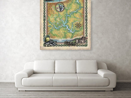 Lake Sinclair, sinclair lake, lake sinclair map, old maps georgia, wall art, sinclair cabin decor, large wall map art, lake gift, lake house
