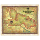 Asaroka and Beartooth Wilderness Montana Historic Map Art Print Poster Artwork Vintage Style Abstract Wall-Unframed Great Home Decor & Gift