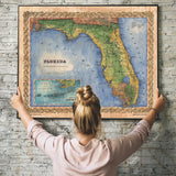 Great River Arts Historical Vintage Florida Colton Historic Map Reproduction Artwork Wall Art Print Vintage