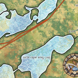 Great River Arts Lake Belle Taine Minnesota Lake Art Historic Map Reproduction Artwork Wall Art Print Vintage