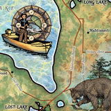 White Bear Lake Minnesota Historic Map Art Print Poster Artwork Vintage Style Abstract Wall-Unframed Great Home Decor & Gift