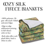 Snoqualmie Valley Washington Map Sherpa Fleece Blanket Double Stitched Edges Cozy Luxury Fluffy Super Soft 430 GSM Polyester Throw Blanket
