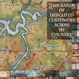 Lake Hiwassee Historic Map Art Blanket Throw Soft Polar/Silky/Sherpa Fleece Vintage Warm Blanket For Bed Sofa Couch Gift & Winter Travel