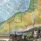 286-Lower Cullen Lake, Minnesota vintage historic antique map poster print by Lisa Middleton