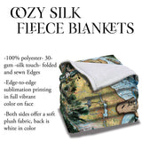 Jacksonville The Beaches of Florida Map Blanket Double Stitched Edges Cozy Luxury Fluffy Super Soft 430 GSM Polyester Throw Blanket