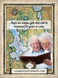 Iowa Lake Okoboji map, lake art, custom lake map, iowa gift, lake house, rustic decor, Iowa maps, vintage maps, poster, print, wall art, map