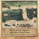 Florida map, Boazio Map, st. augustine map, map florida, map st. augustine fl, map art, antique map st augustine, old florida map, map art