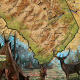 Hiking Glacier National Park Montana Map Art Blanket Throw Sherpa Fleece Vintage Blanket For Bed Sofa Couch Gift & Travel