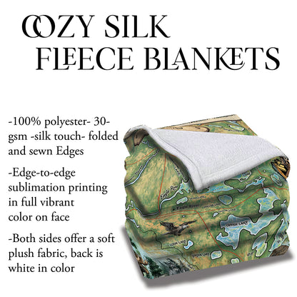Eagle River Wisconsin Sherpa Fleece Blanket Double Stitched Edges Cozy Luxury Fluffy Super Soft 430 GSM Polyester Throw Blanket