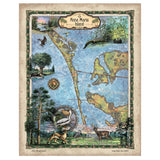 ANNA MARIA ISLAND, anna maria map, florida map, florida gifts, coastal decor, beach house, beach life, island decor, florida art, florida