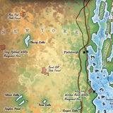 Lake Champlain Vermont New York Historic Map Art Print Poster Artwork Vintage Style Abstract Wall-Unframed Great Home Decor & Gift