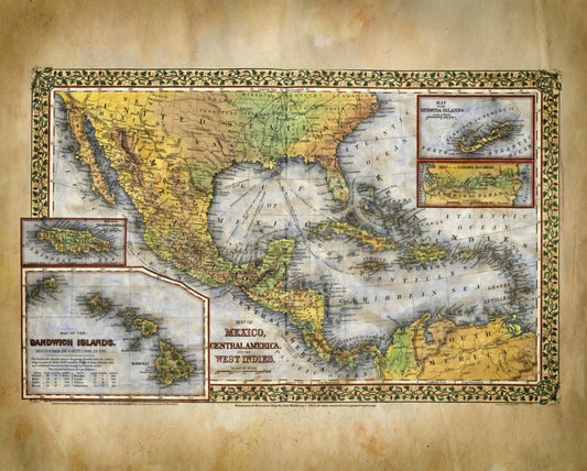 Sandwich Islands, Mexico, Central America, Caribbean, West Indies 1878