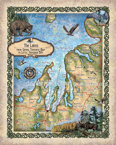 Petoski Lakes, Beaver Island, and Traverse Bay Michigan